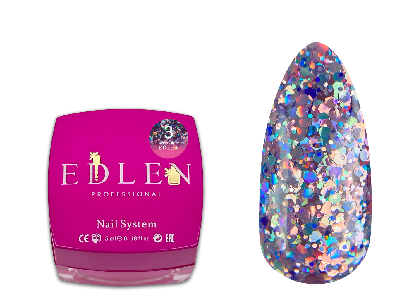 Disco glitter Edlen №03 - Зображення 2