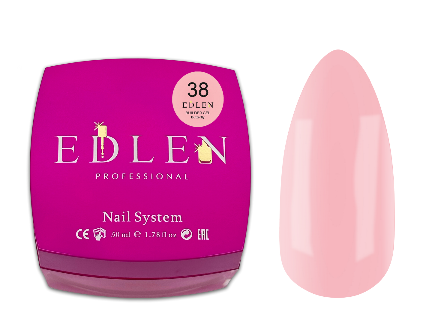 Builder gel Butterfly Edlen №38 - Зображення 3