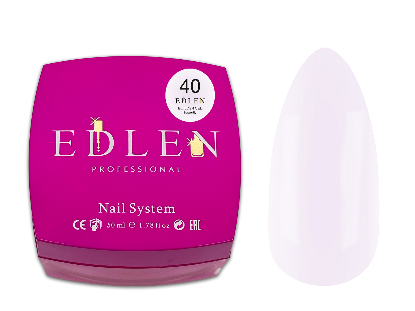 Builder gel Butterfly Edlen №40 - Зображення 3