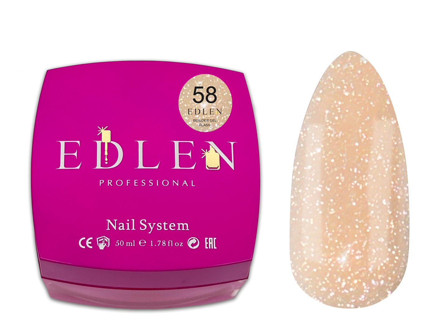 Builder gel Flash Edlen №58 - Зображення 4