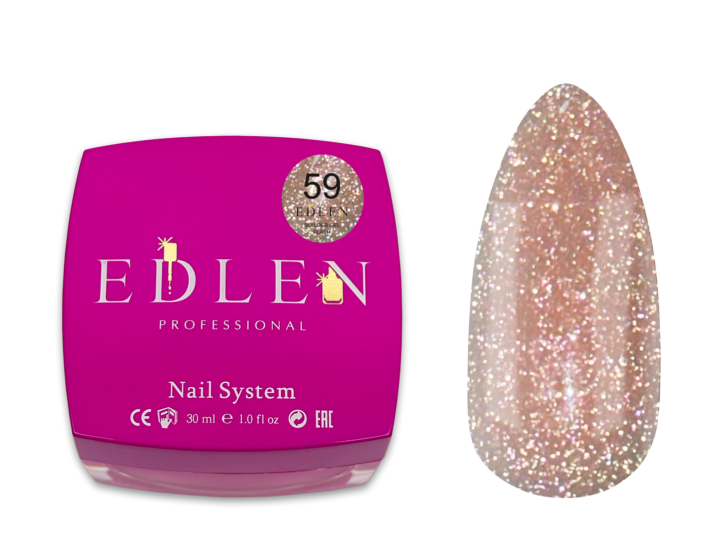 Builder gel Flash Edlen №59 - Зображення 4