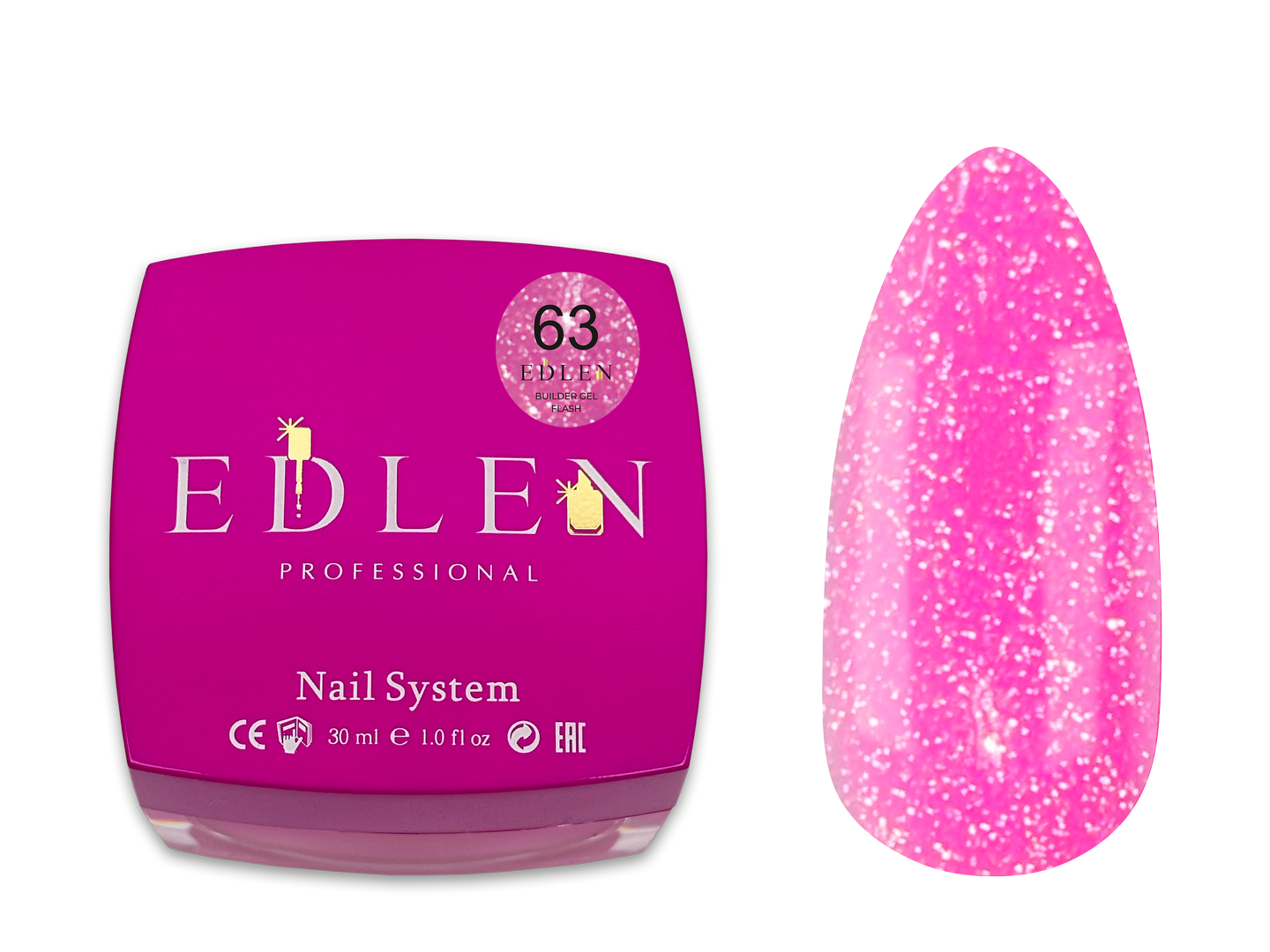Builder gel Flash Edlen №63 - Зображення 4