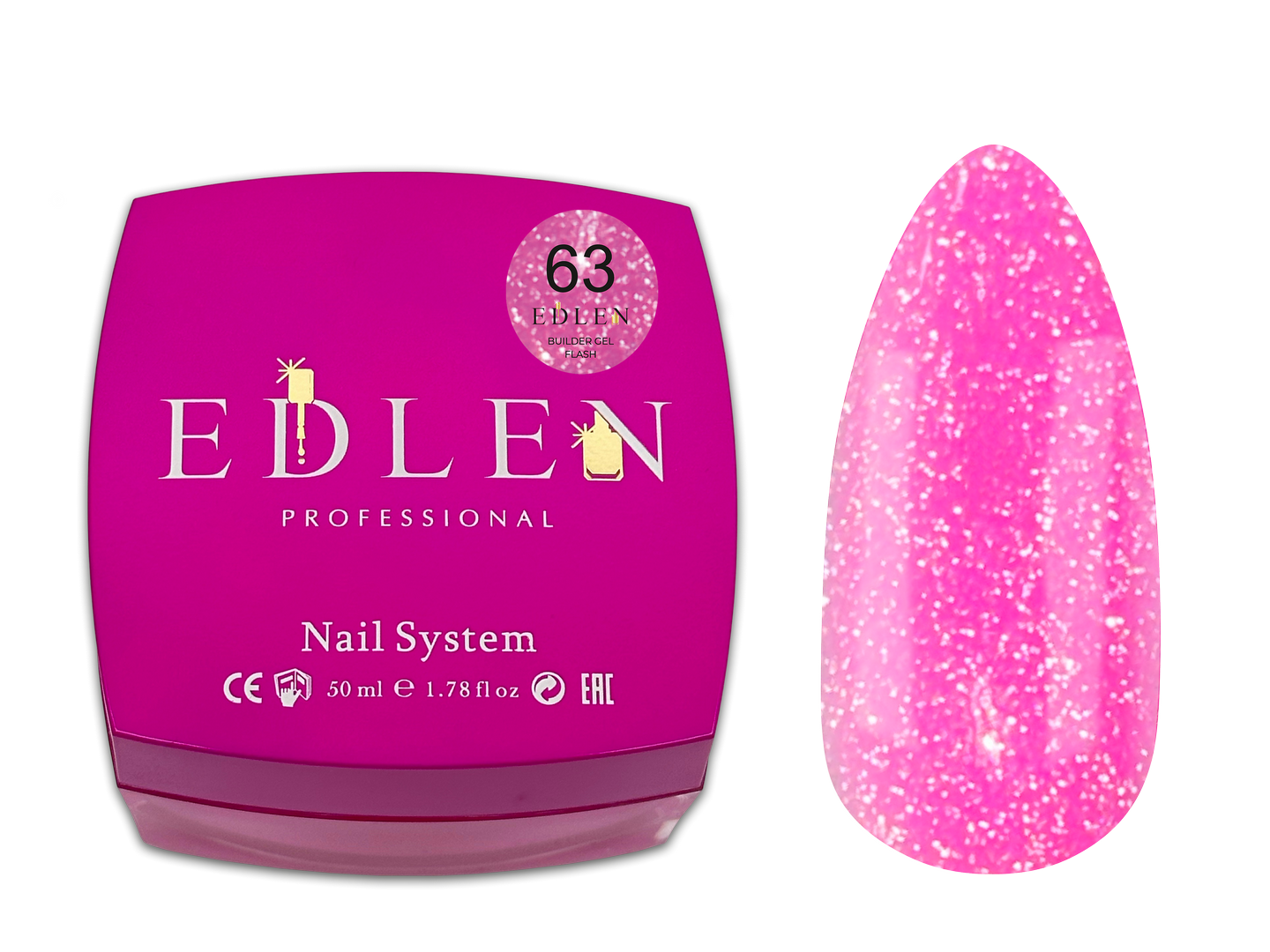 Builder gel Flash Edlen №63 - Зображення 3