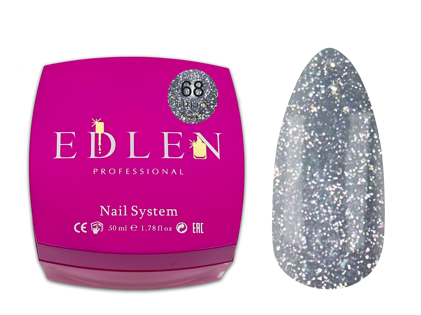 Builder gel Flash Edlen №68 - Зображення 4