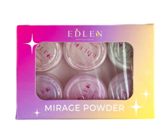Set of nail rubs powders Mirage Powder Edlen 6 pcs