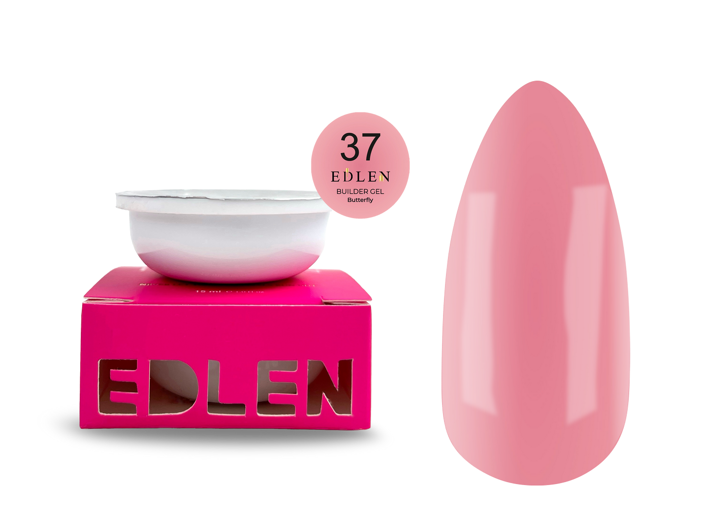 Refill Builder gel Butterfly Edlen №37 - Зображення 2