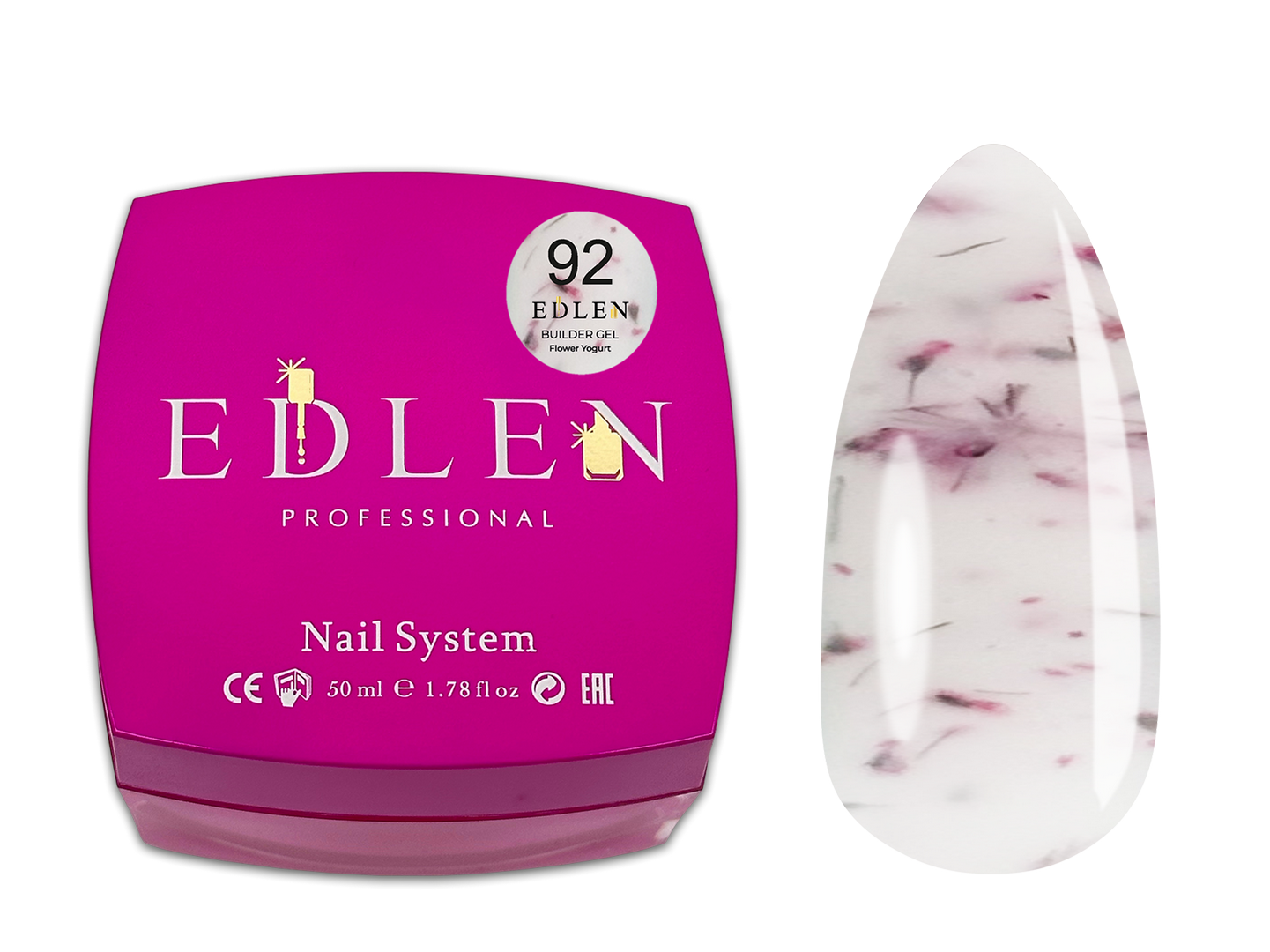 Builder gel Flower Yogurt Edlen №92 - Зображення 5