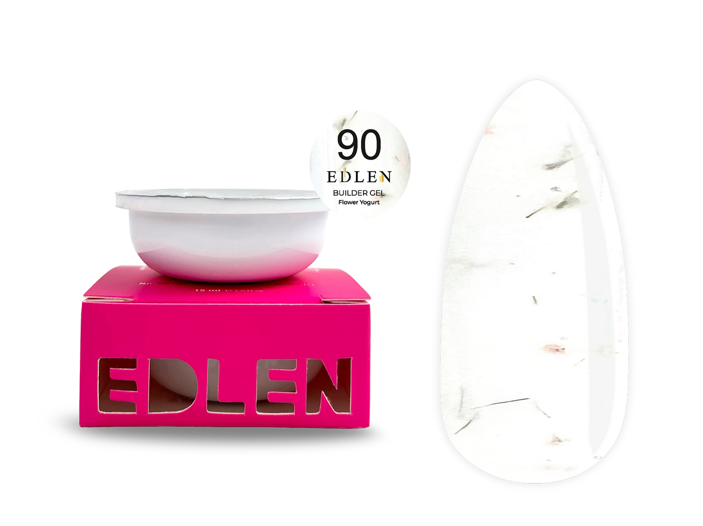 Refill Builder gel Flower Yogurt Edlen №90 - Зображення 3