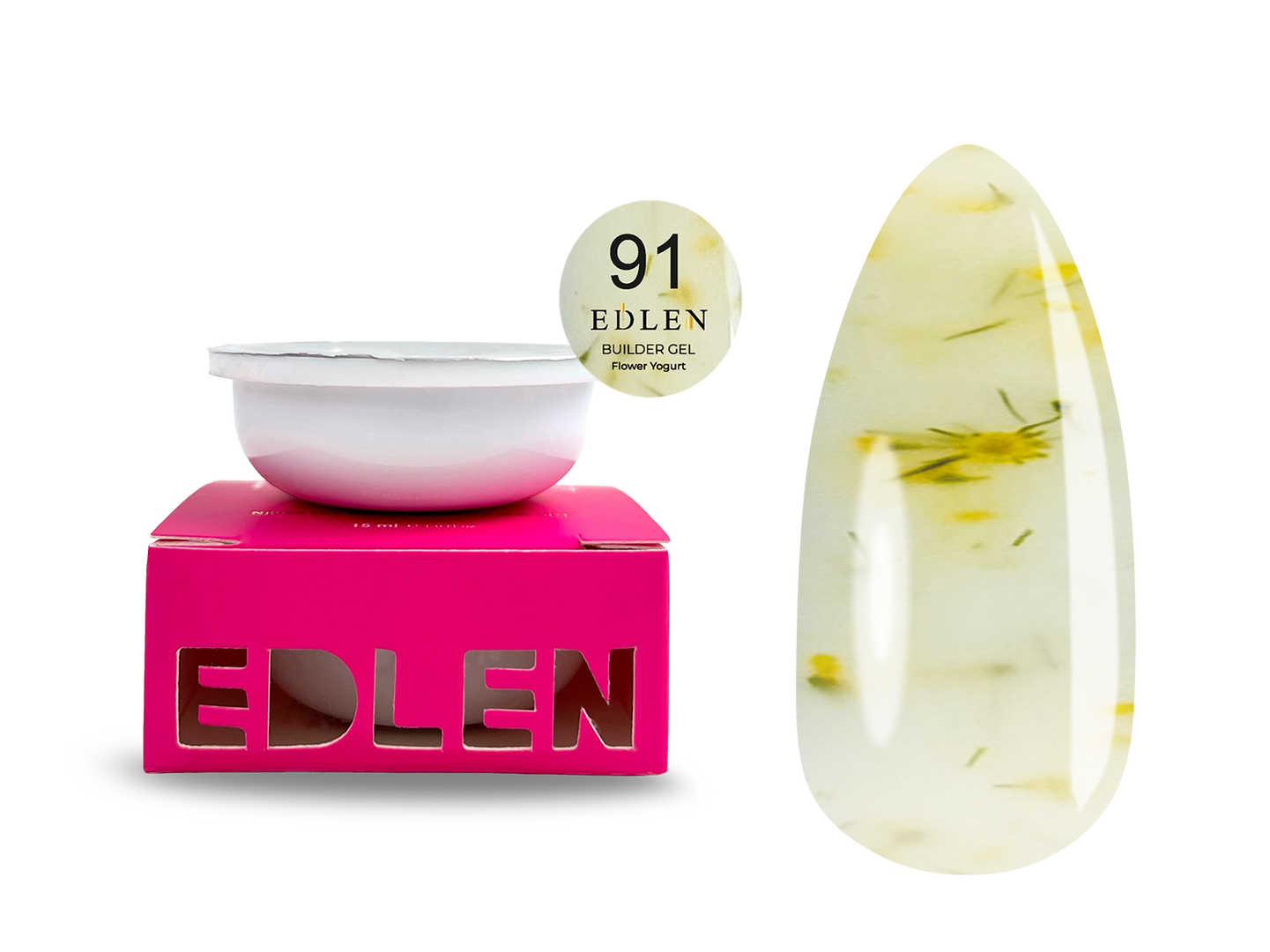 Refill Builder gel Flower Yogurt Edlen №91 - Зображення 2